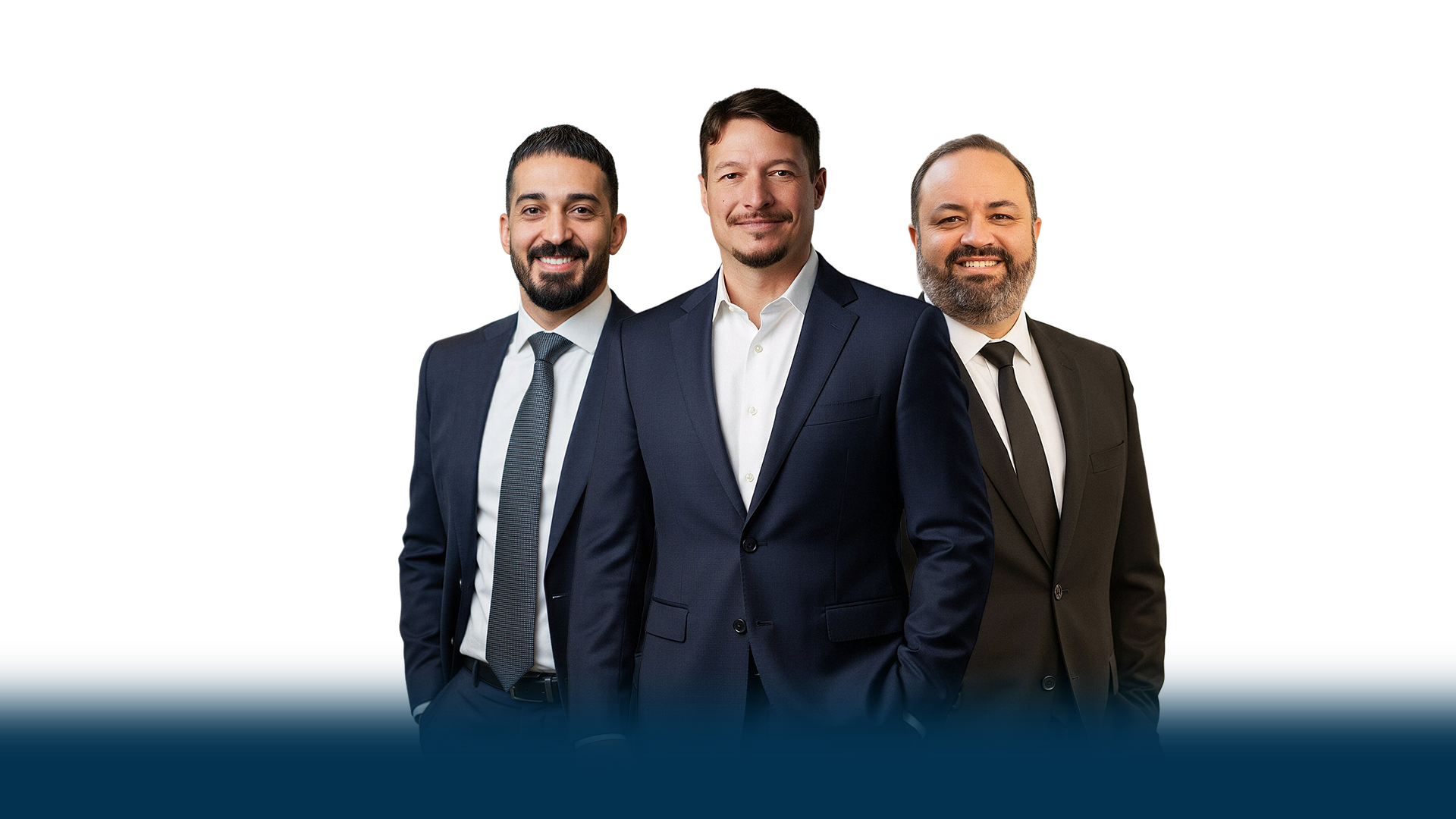 Marco Antônio, Virgílio Sarmento e Felipe Sá, professores do Siga Direito